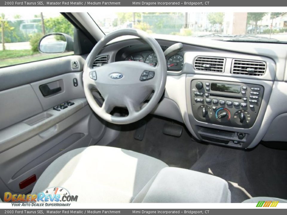 2003 Ford Taurus SES Matador Red Metallic / Medium Parchment Photo #15