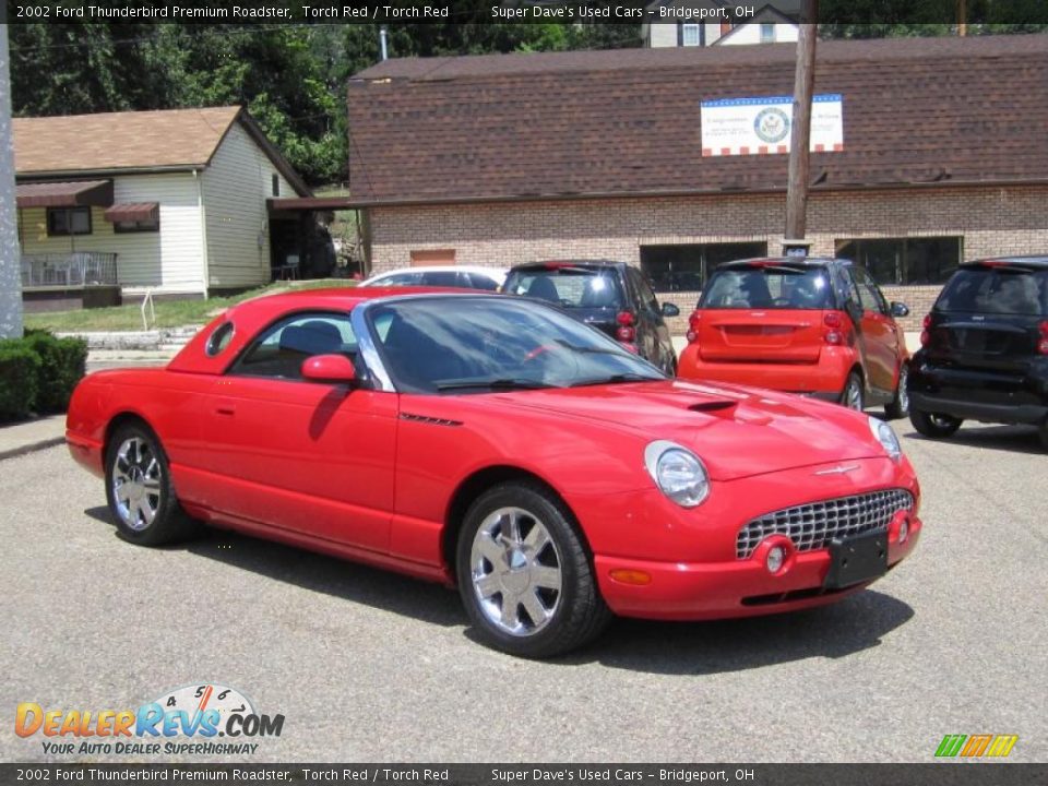 2002 Ford Thunderbird Premium Roadster Torch Red / Torch Red Photo #2