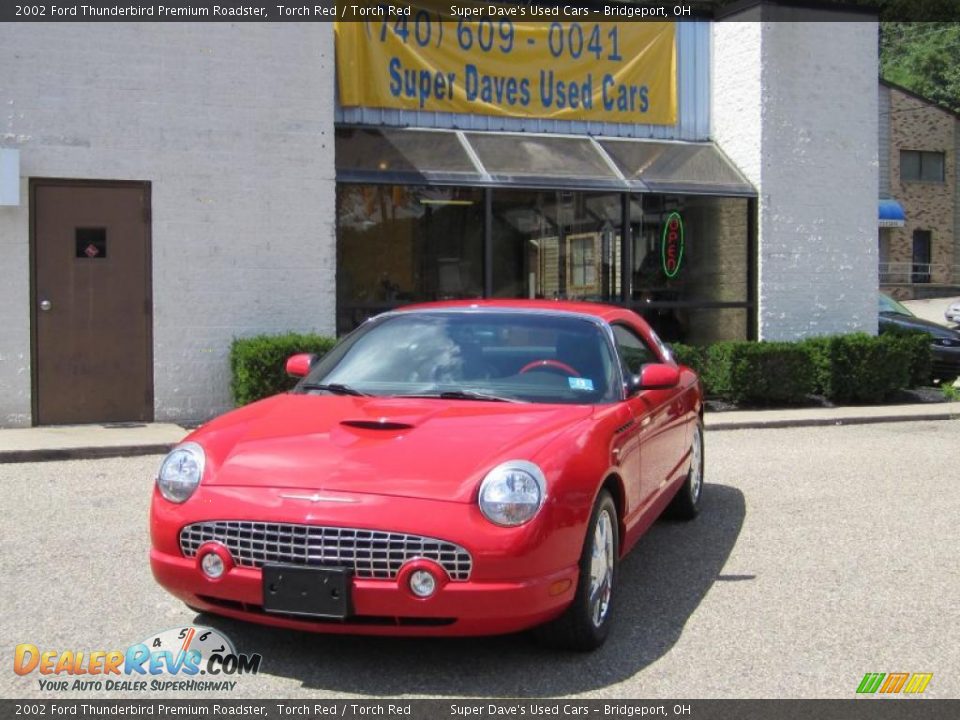 2002 Ford Thunderbird Premium Roadster Torch Red / Torch Red Photo #12
