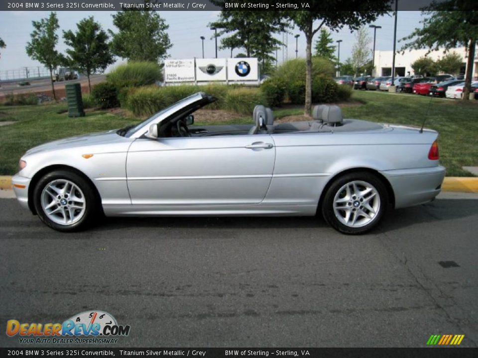 2004 BMW 3 Series 325i Convertible Titanium Silver Metallic / Grey Photo #3