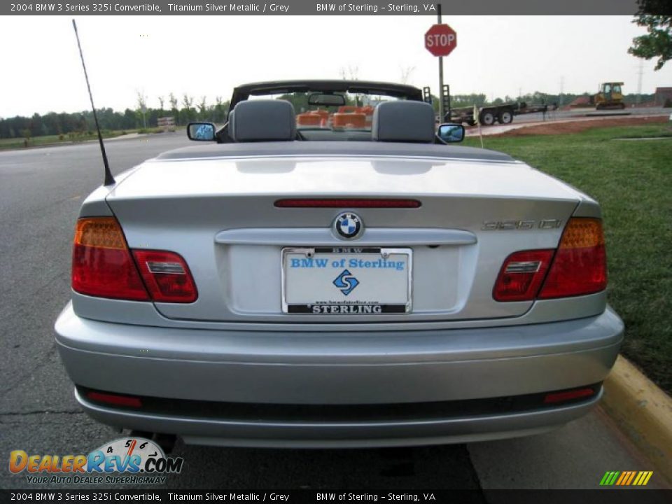 2004 BMW 3 Series 325i Convertible Titanium Silver Metallic / Grey Photo #5