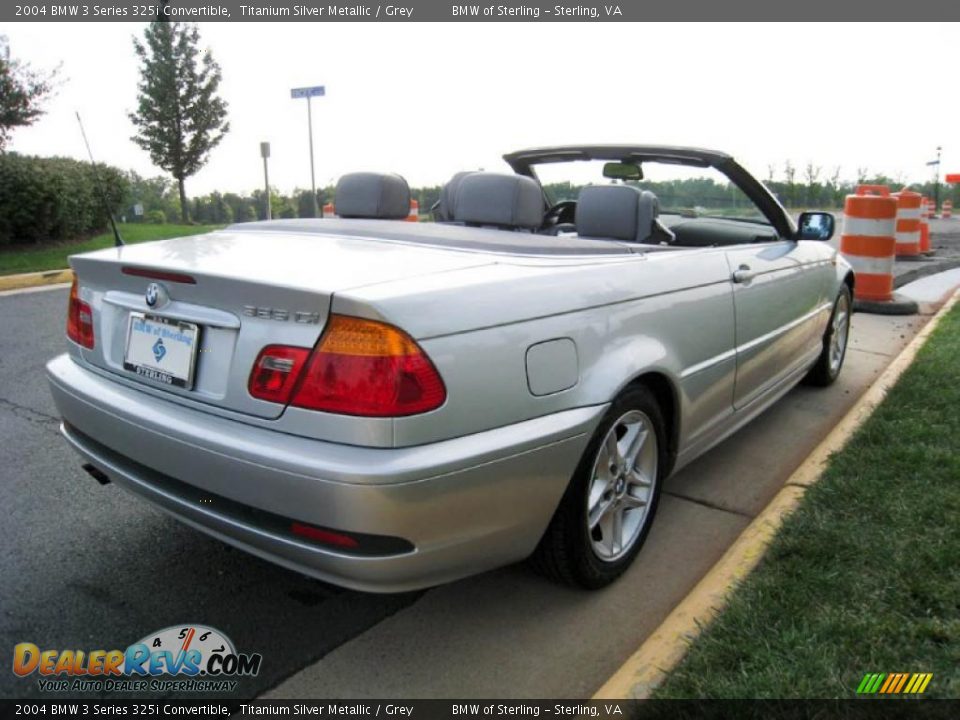 2004 BMW 3 Series 325i Convertible Titanium Silver Metallic / Grey Photo #6