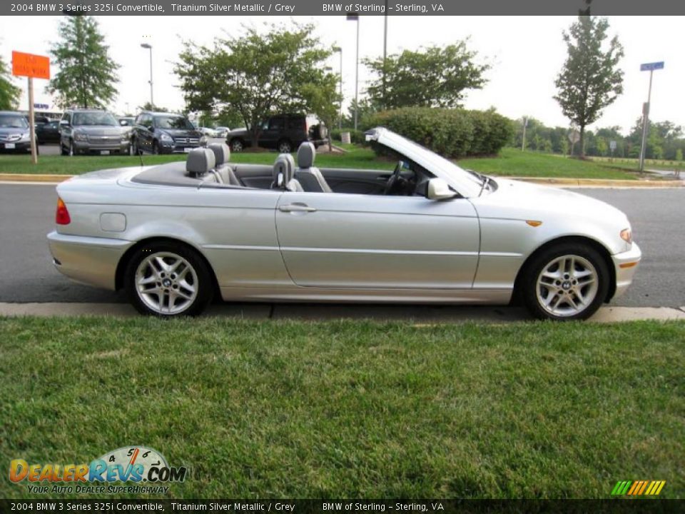 2004 BMW 3 Series 325i Convertible Titanium Silver Metallic / Grey Photo #7