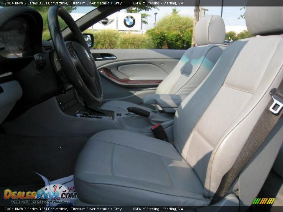 2004 BMW 3 Series 325i Convertible Titanium Silver Metallic / Grey Photo #13