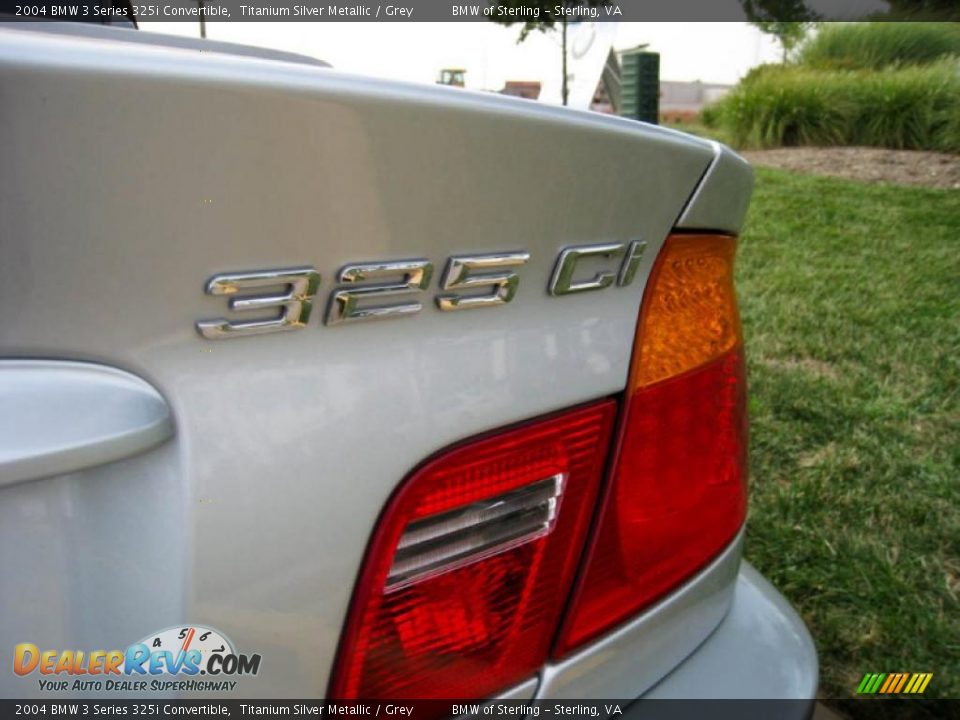 2004 BMW 3 Series 325i Convertible Titanium Silver Metallic / Grey Photo #22