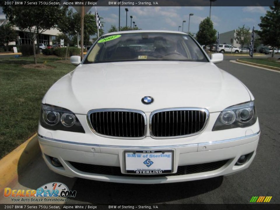 2007 BMW 7 Series 750Li Sedan Alpine White / Beige Photo #1