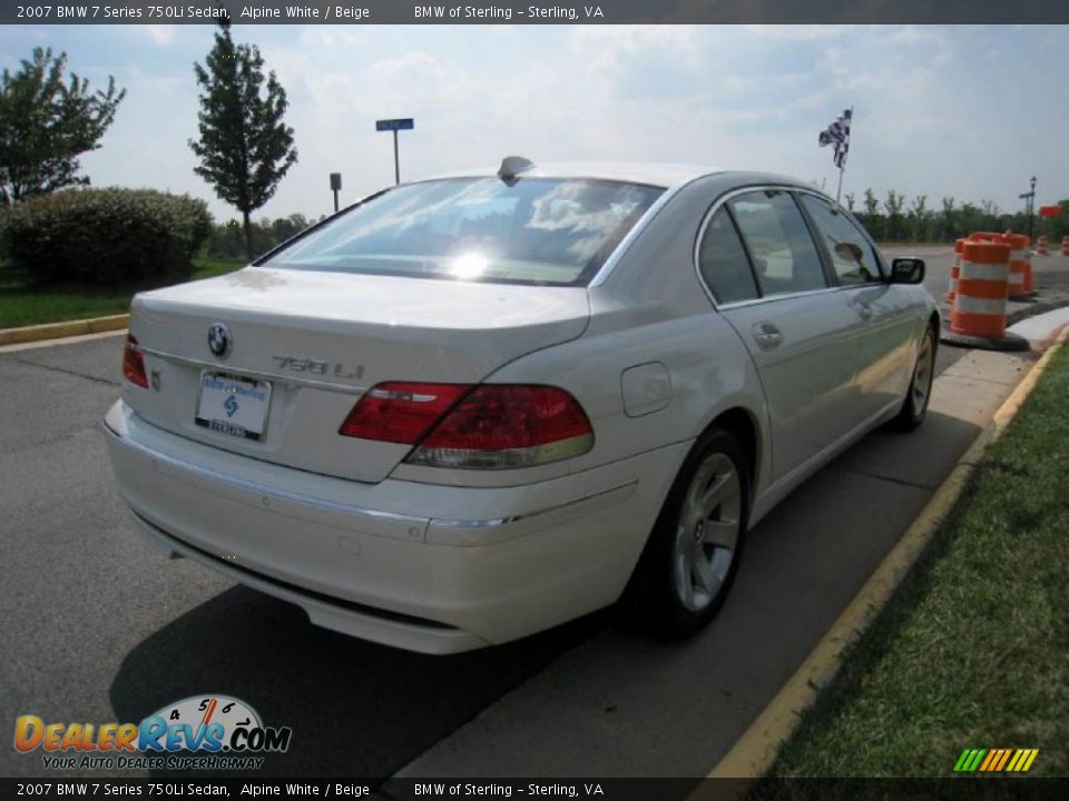 2007 BMW 7 Series 750Li Sedan Alpine White / Beige Photo #6
