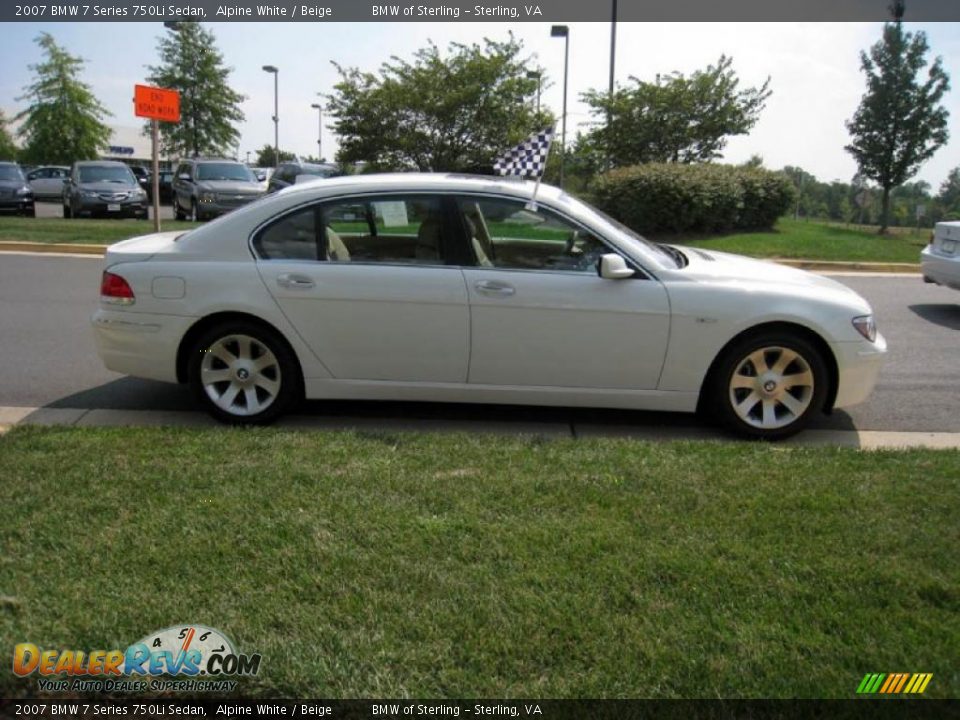 2007 BMW 7 Series 750Li Sedan Alpine White / Beige Photo #7