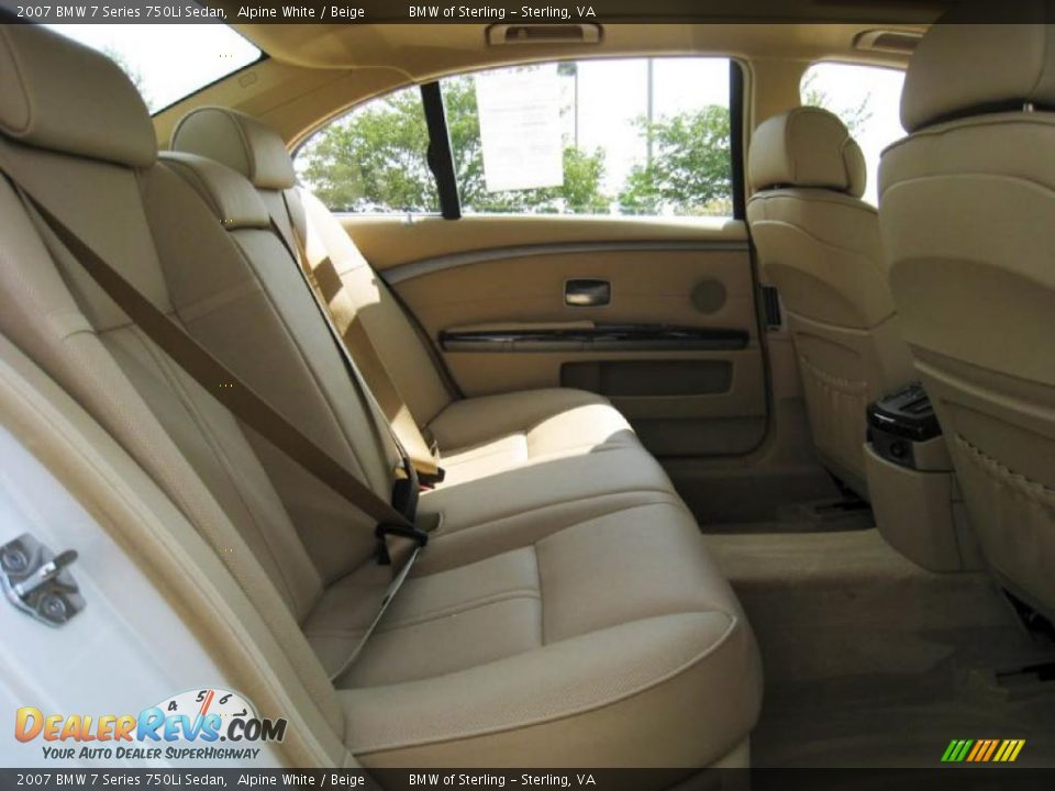 2007 BMW 7 Series 750Li Sedan Alpine White / Beige Photo #10