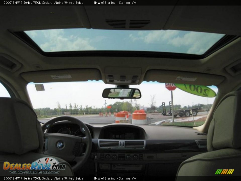 2007 BMW 7 Series 750Li Sedan Alpine White / Beige Photo #12