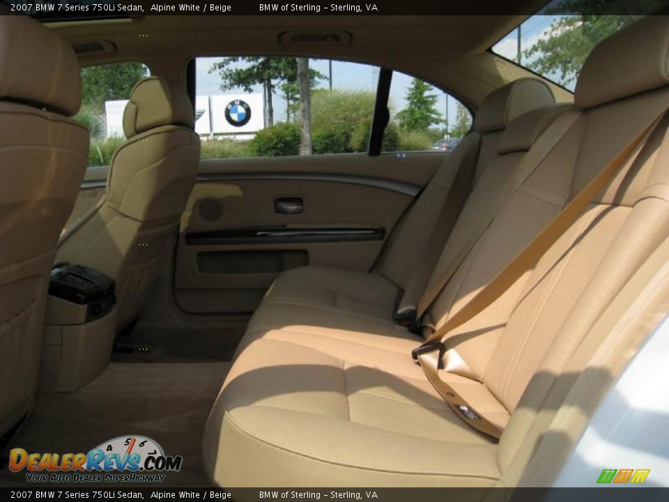2007 BMW 7 Series 750Li Sedan Alpine White / Beige Photo #13