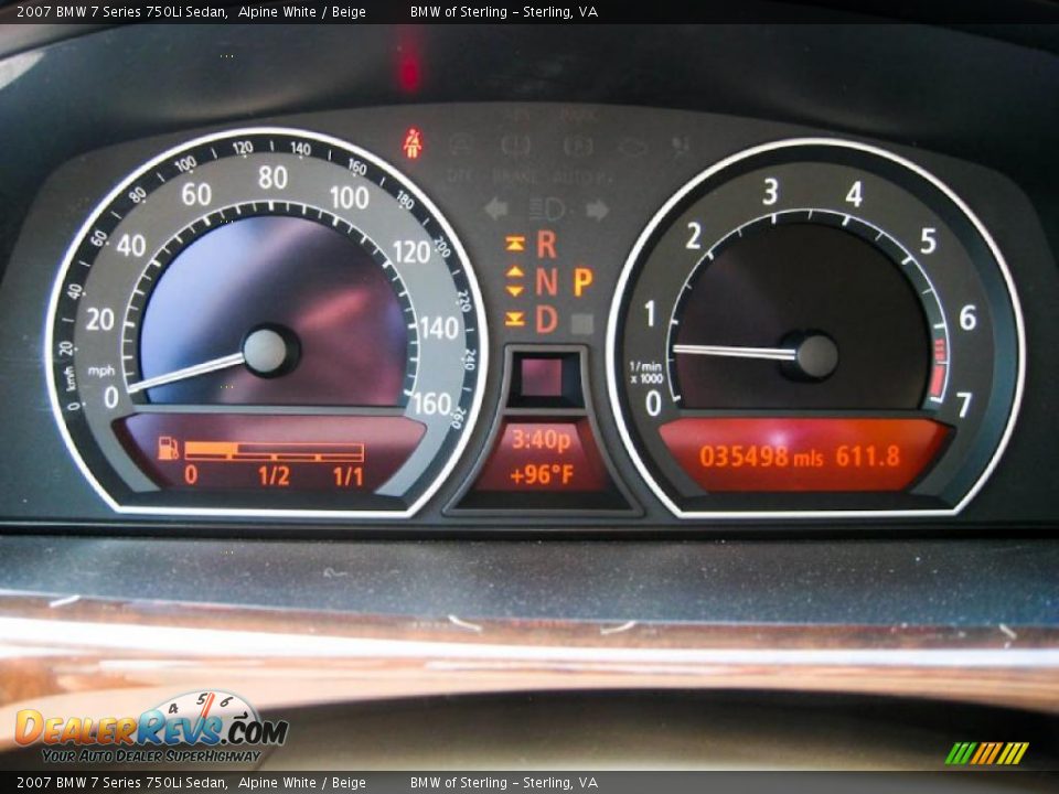2007 BMW 7 Series 750Li Sedan Alpine White / Beige Photo #15