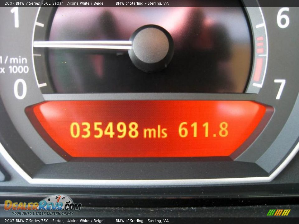 2007 BMW 7 Series 750Li Sedan Alpine White / Beige Photo #16