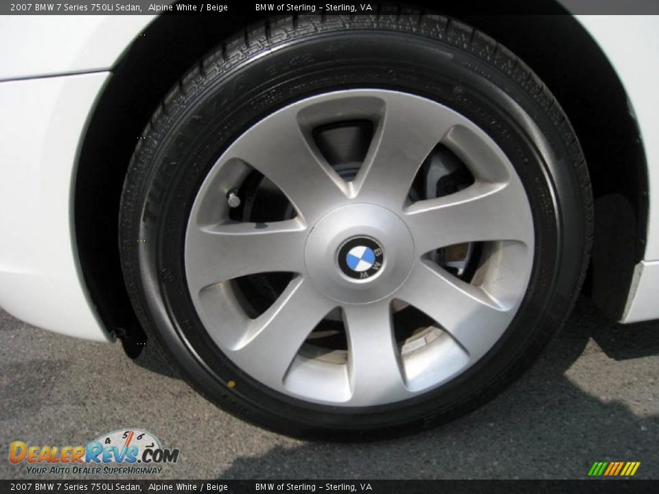2007 BMW 7 Series 750Li Sedan Alpine White / Beige Photo #21