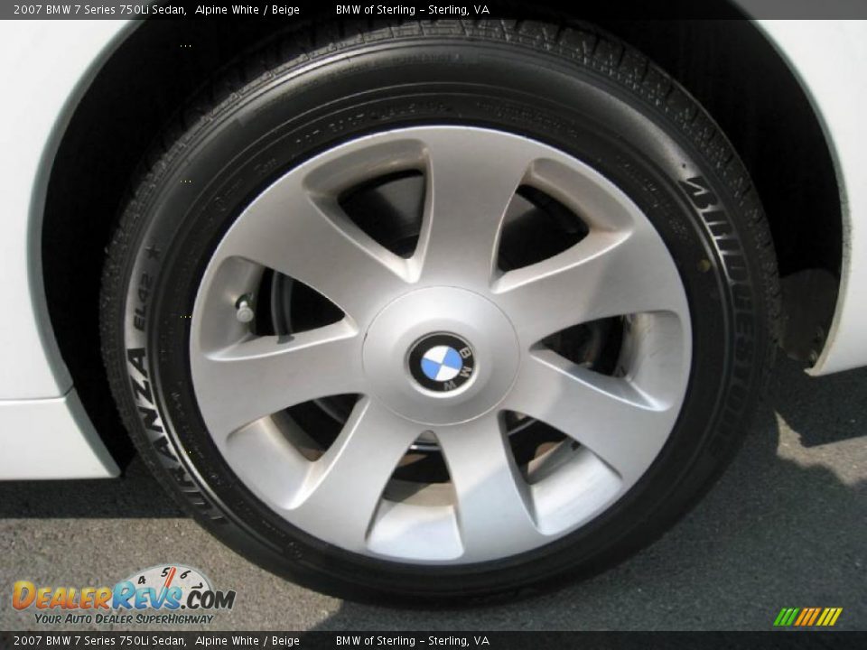 2007 BMW 7 Series 750Li Sedan Alpine White / Beige Photo #22