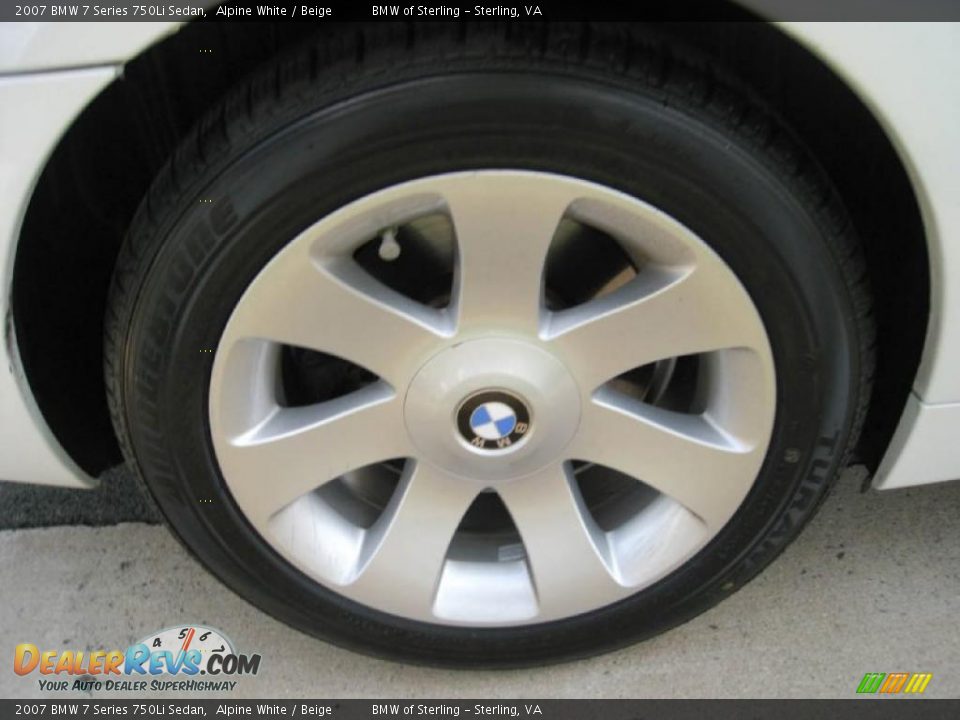 2007 BMW 7 Series 750Li Sedan Alpine White / Beige Photo #23