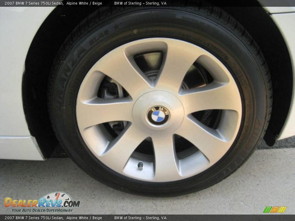 2007 BMW 7 Series 750Li Sedan Alpine White / Beige Photo #24