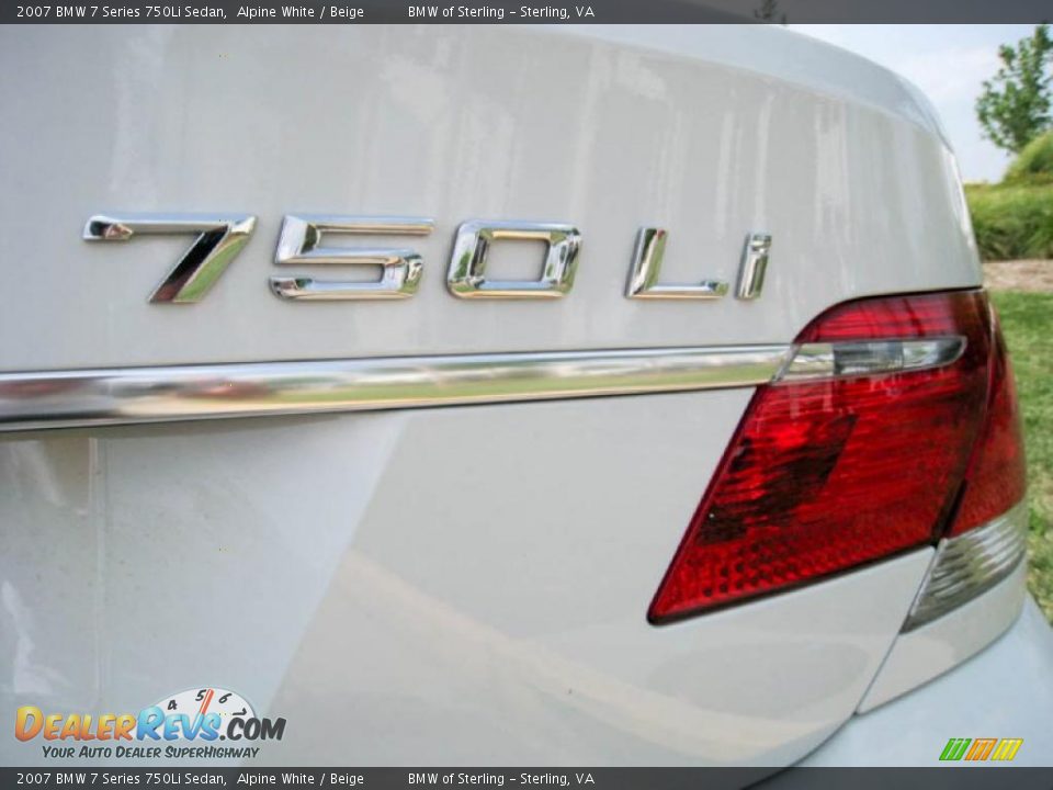 2007 BMW 7 Series 750Li Sedan Alpine White / Beige Photo #25