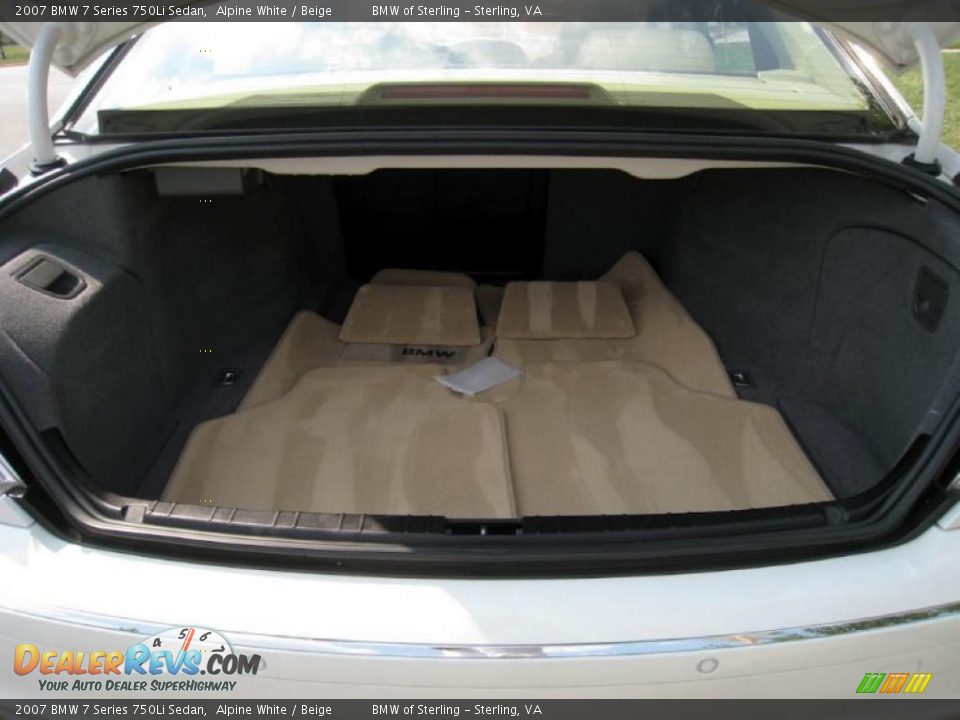 2007 BMW 7 Series 750Li Sedan Alpine White / Beige Photo #29