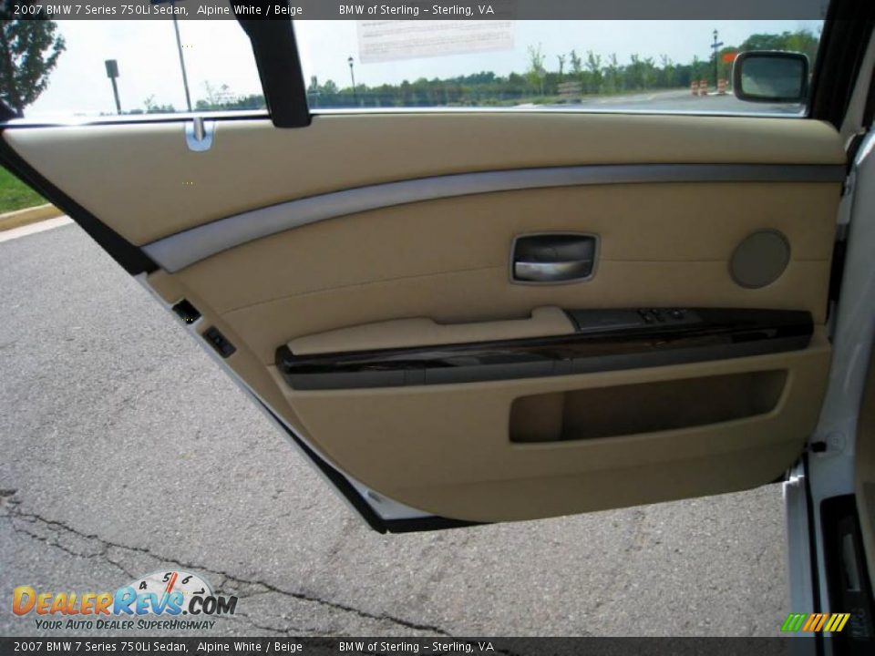 2007 BMW 7 Series 750Li Sedan Alpine White / Beige Photo #30