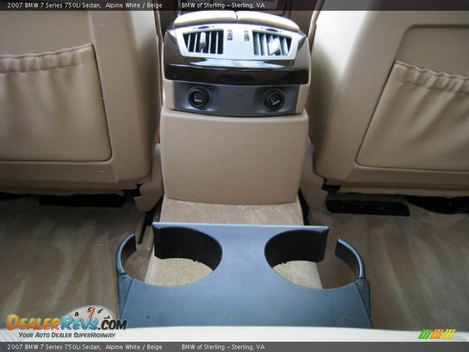 2007 BMW 7 Series 750Li Sedan Alpine White / Beige Photo #35