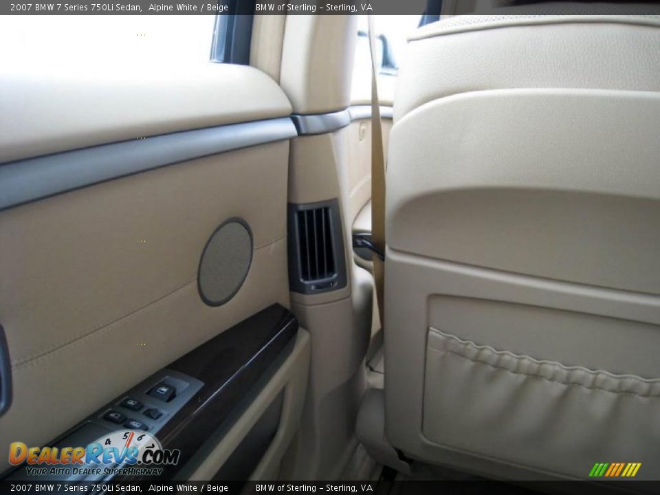 2007 BMW 7 Series 750Li Sedan Alpine White / Beige Photo #36