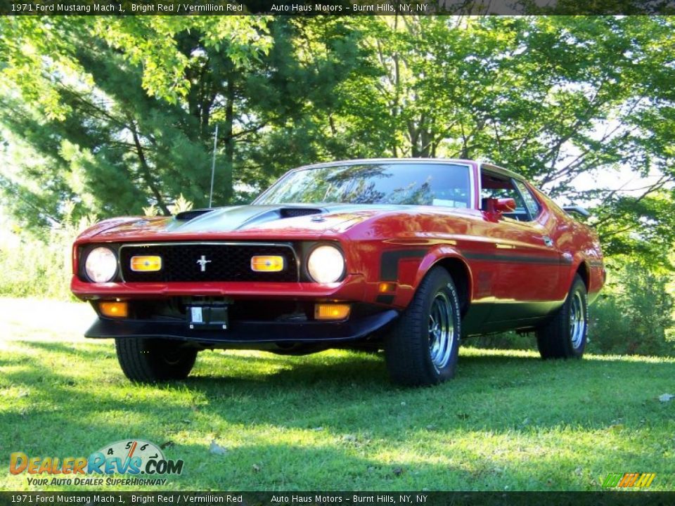 1971 Ford Mustang Mach 1 Bright Red / Vermillion Red Photo #1