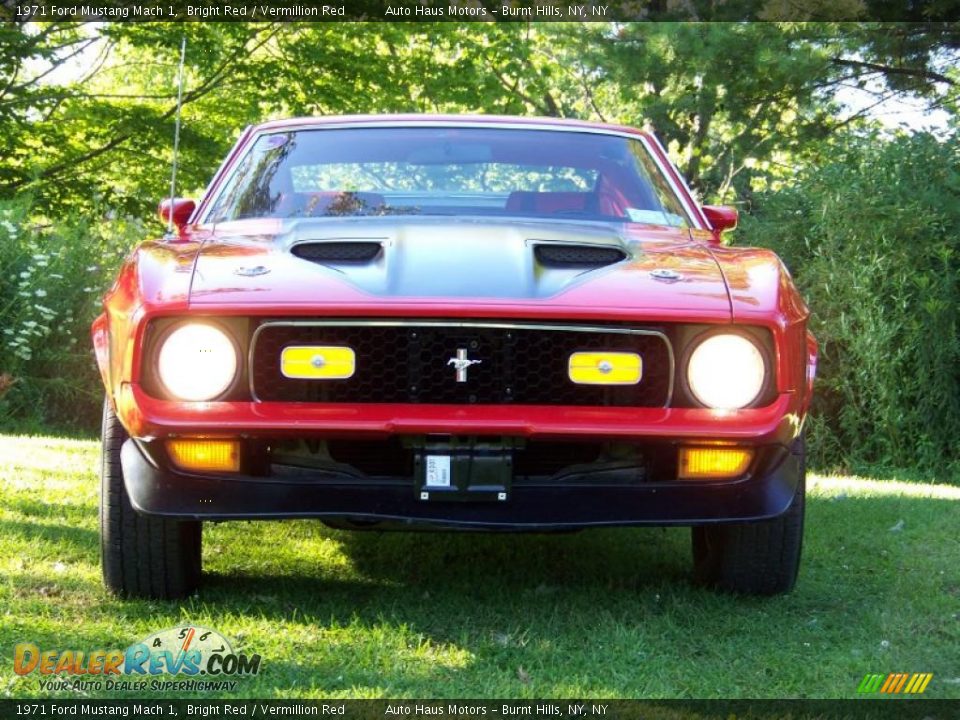 1971 Ford Mustang Mach 1 Bright Red / Vermillion Red Photo #2