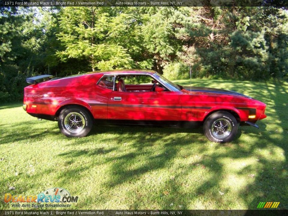 1971 Ford Mustang Mach 1 Bright Red / Vermillion Red Photo #4