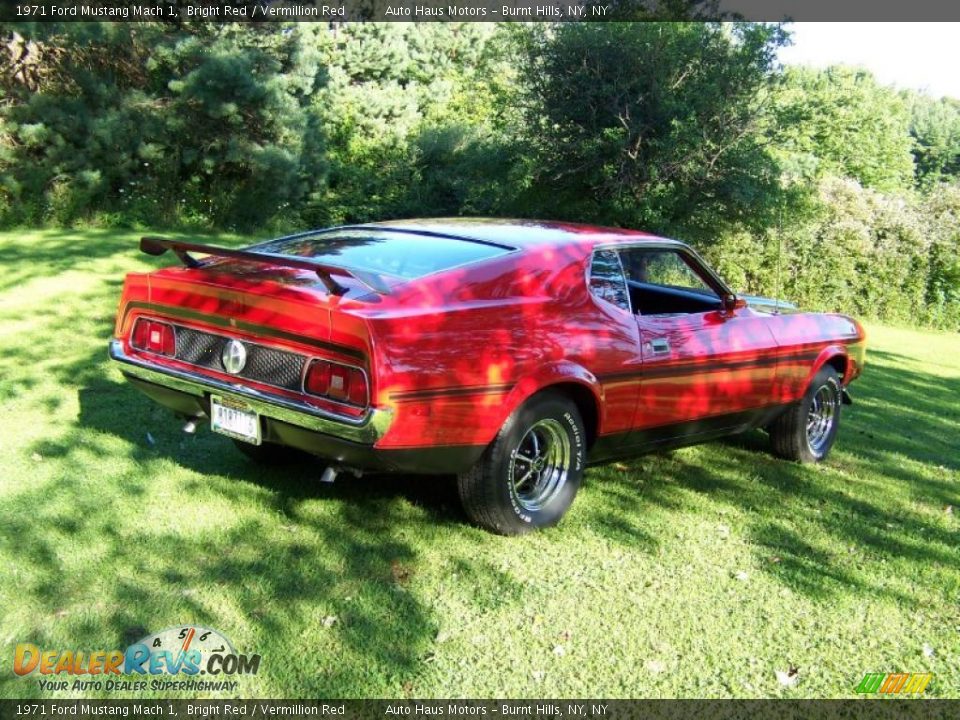 1971 Ford Mustang Mach 1 Bright Red / Vermillion Red Photo #5