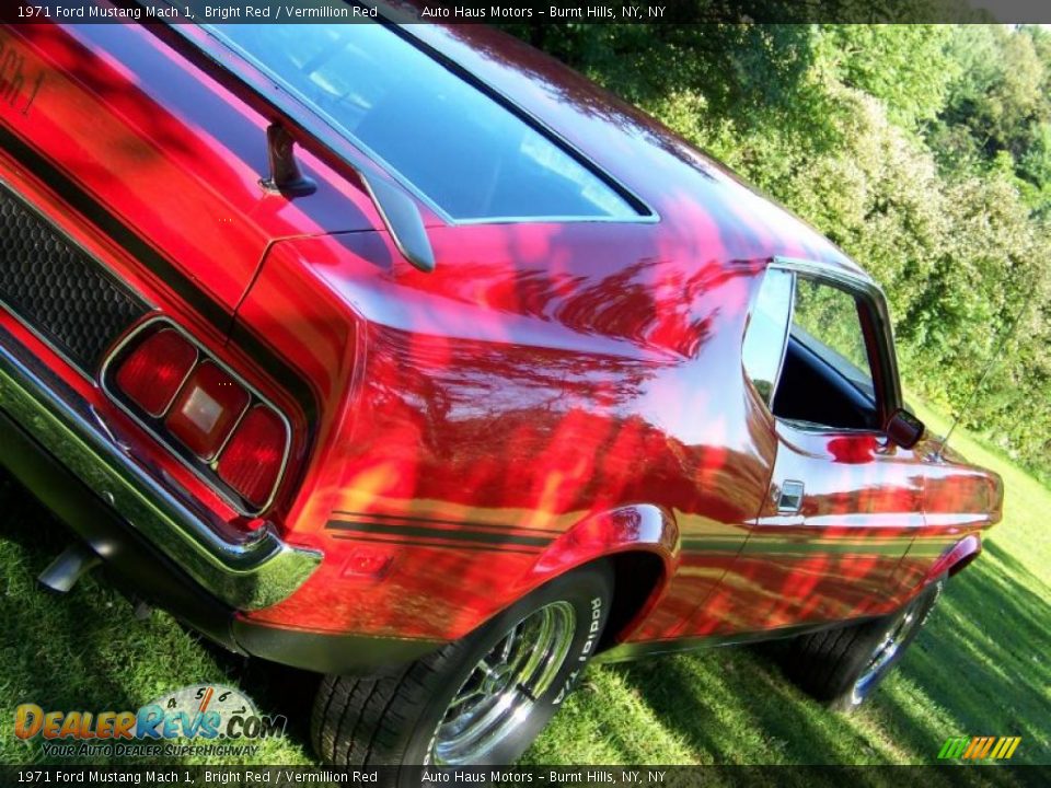 1971 Ford Mustang Mach 1 Bright Red / Vermillion Red Photo #17