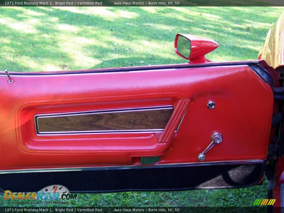 1971 Ford Mustang Mach 1 Bright Red / Vermillion Red Photo #19