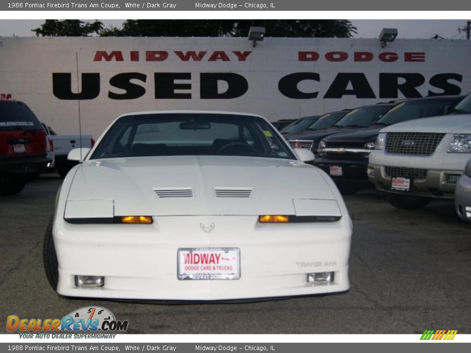 1988 Pontiac Firebird Trans Am Coupe White / Dark Gray Photo #1