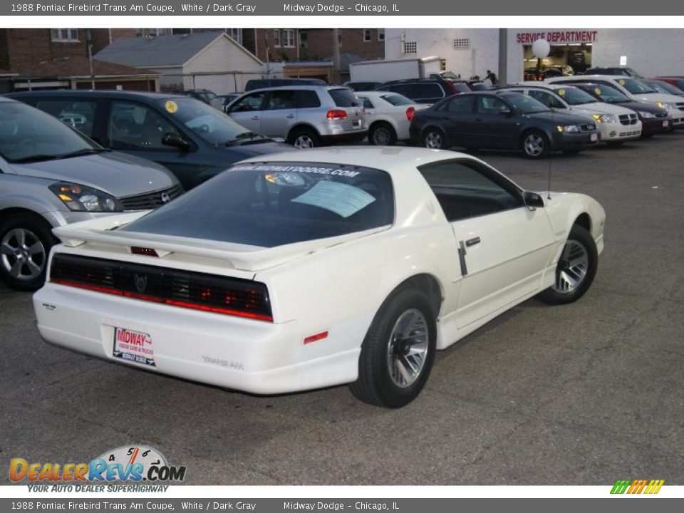 White 1988 Pontiac Firebird Trans Am Coupe Photo #4