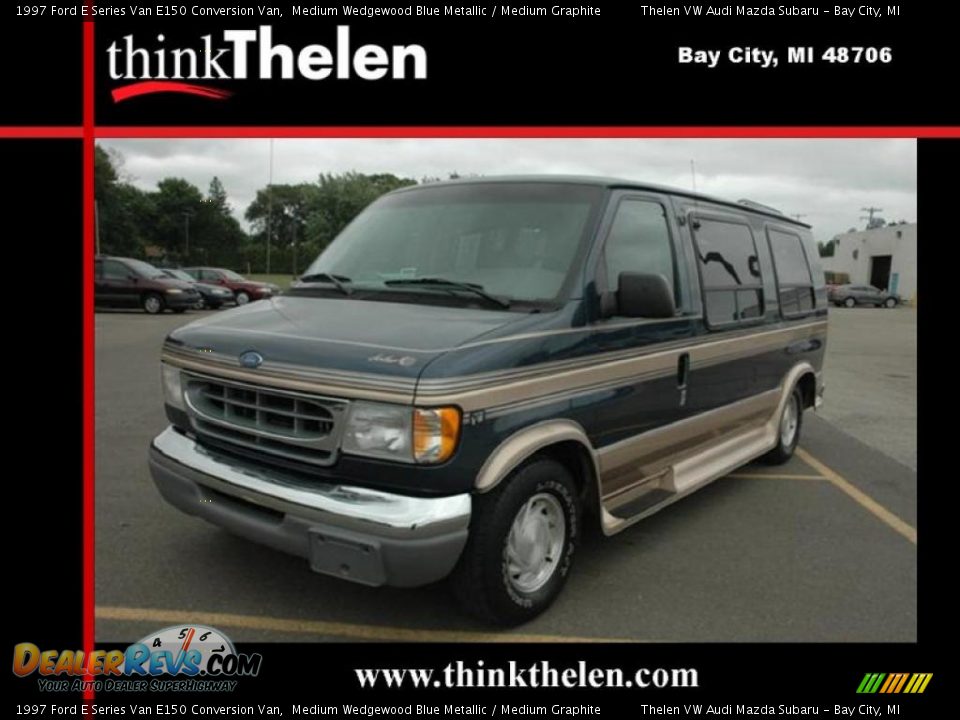1997 Ford E Series Van E150 Conversion Van Medium Wedgewood Blue Metallic / Medium Graphite Photo #1