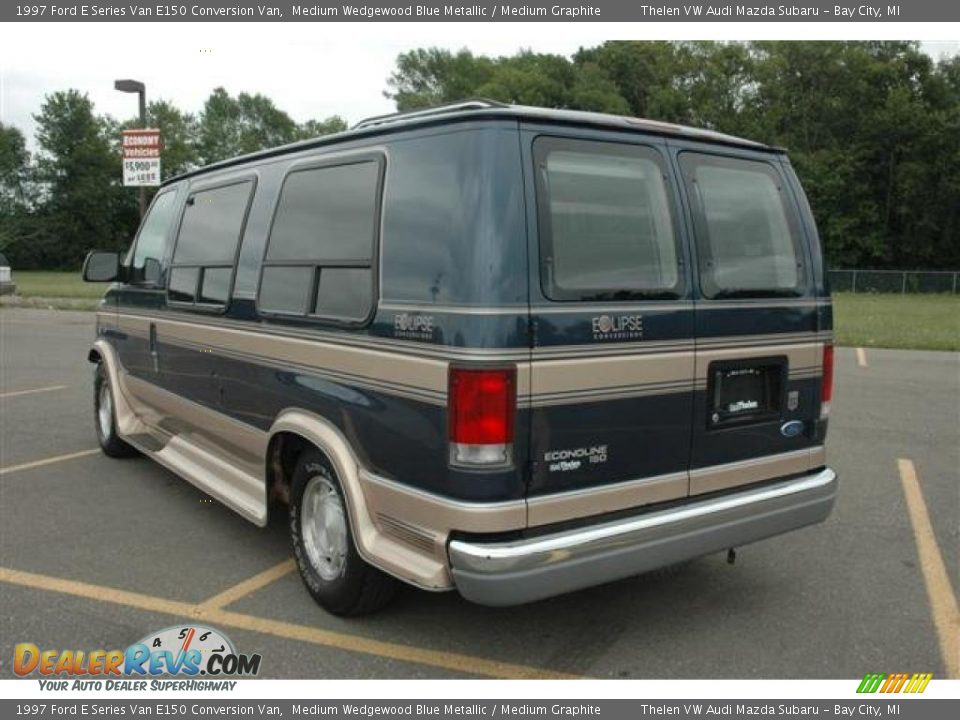 1997 Ford E Series Van E150 Conversion Van Medium Wedgewood Blue Metallic / Medium Graphite Photo #4