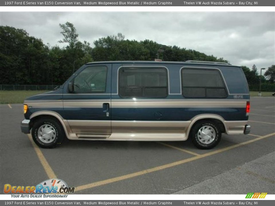 1997 Ford E Series Van E150 Conversion Van Medium Wedgewood Blue Metallic / Medium Graphite Photo #7