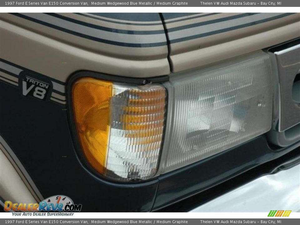1997 Ford E Series Van E150 Conversion Van Medium Wedgewood Blue Metallic / Medium Graphite Photo #8