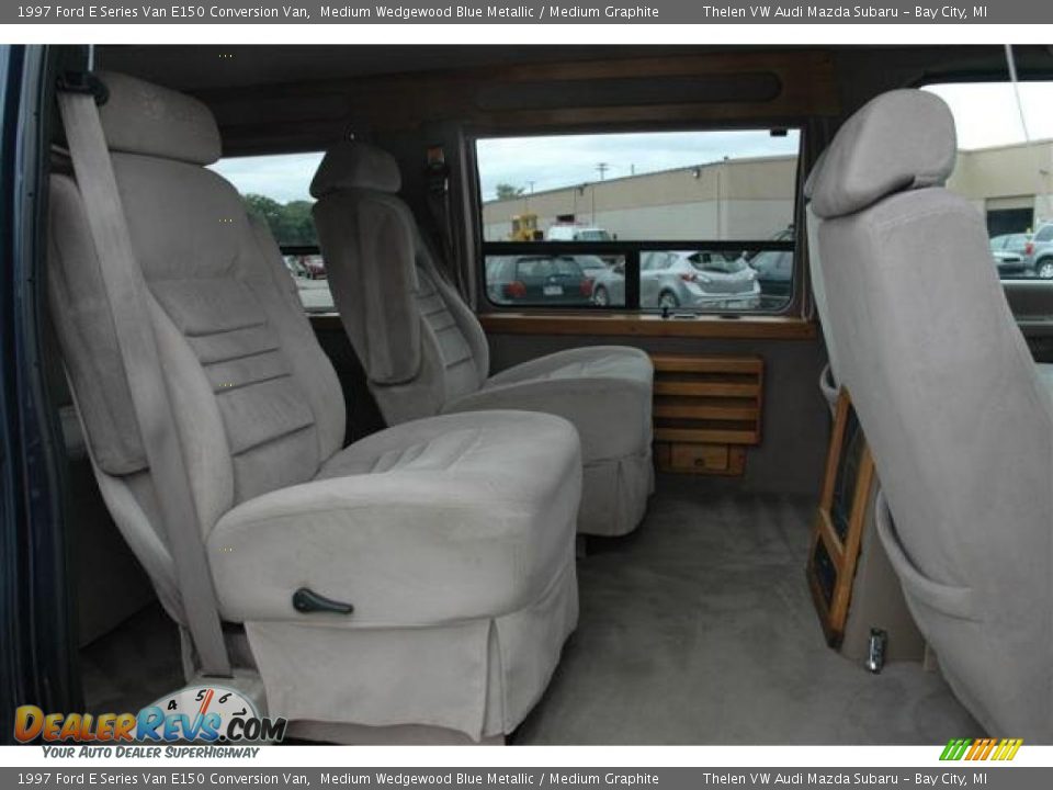 1997 Ford E Series Van E150 Conversion Van Medium Wedgewood Blue Metallic / Medium Graphite Photo #10