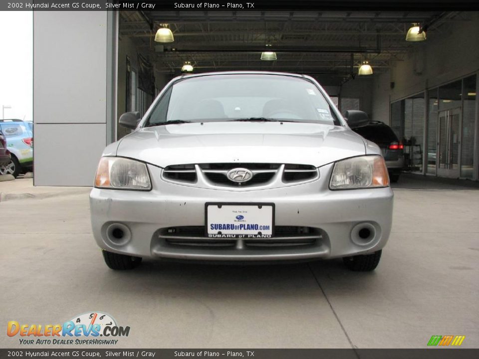 2002 Hyundai Accent GS Coupe Silver Mist / Gray Photo #2