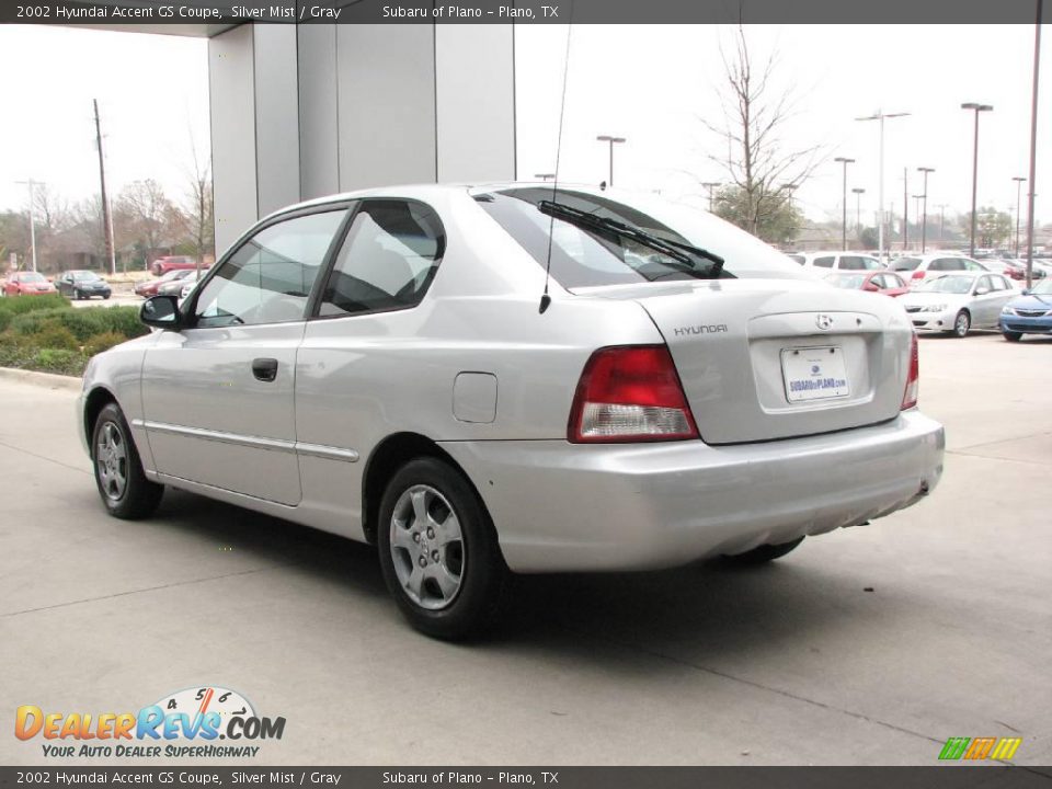 2002 Hyundai Accent GS Coupe Silver Mist / Gray Photo #5