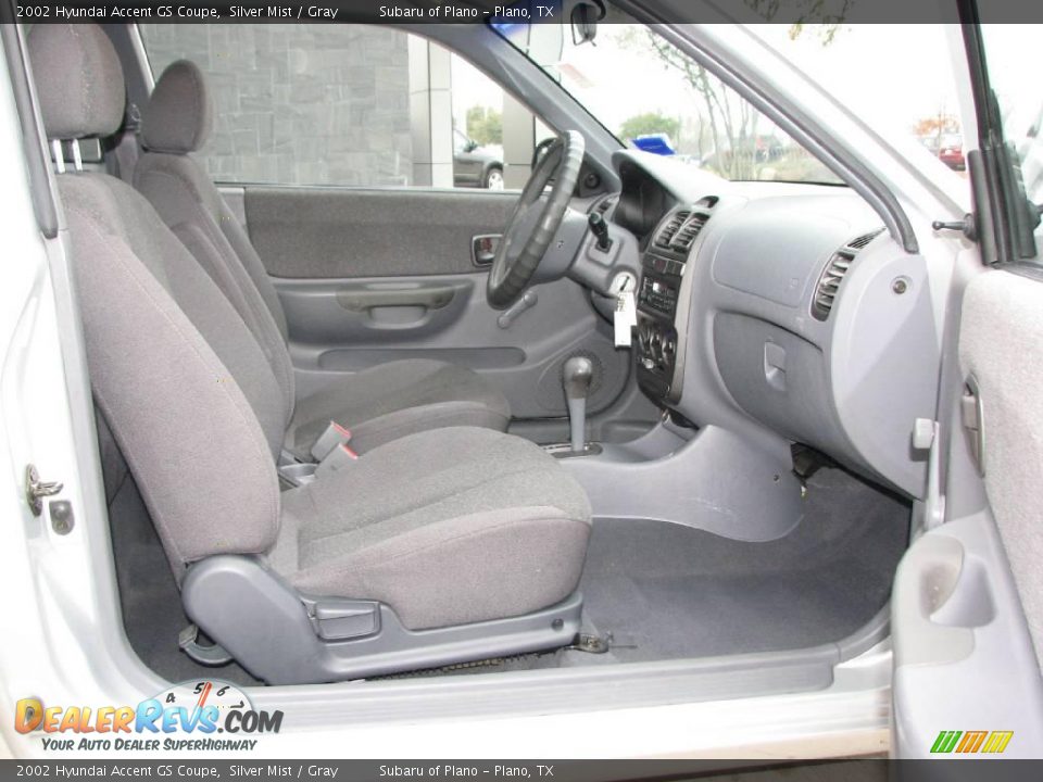 2002 Hyundai Accent GS Coupe Silver Mist / Gray Photo #8