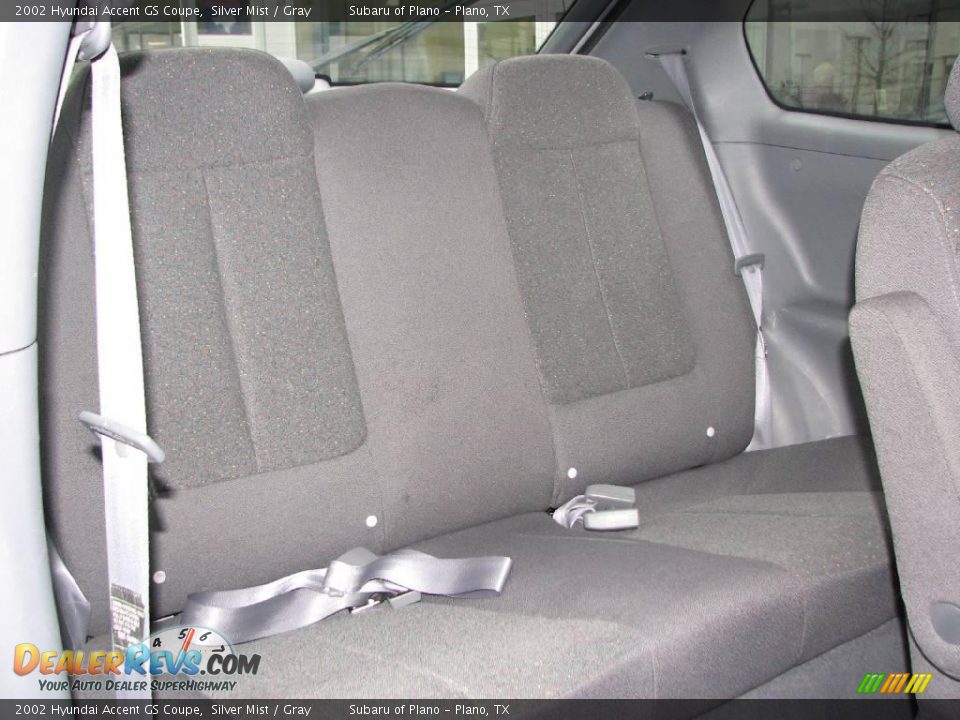 2002 Hyundai Accent GS Coupe Silver Mist / Gray Photo #9