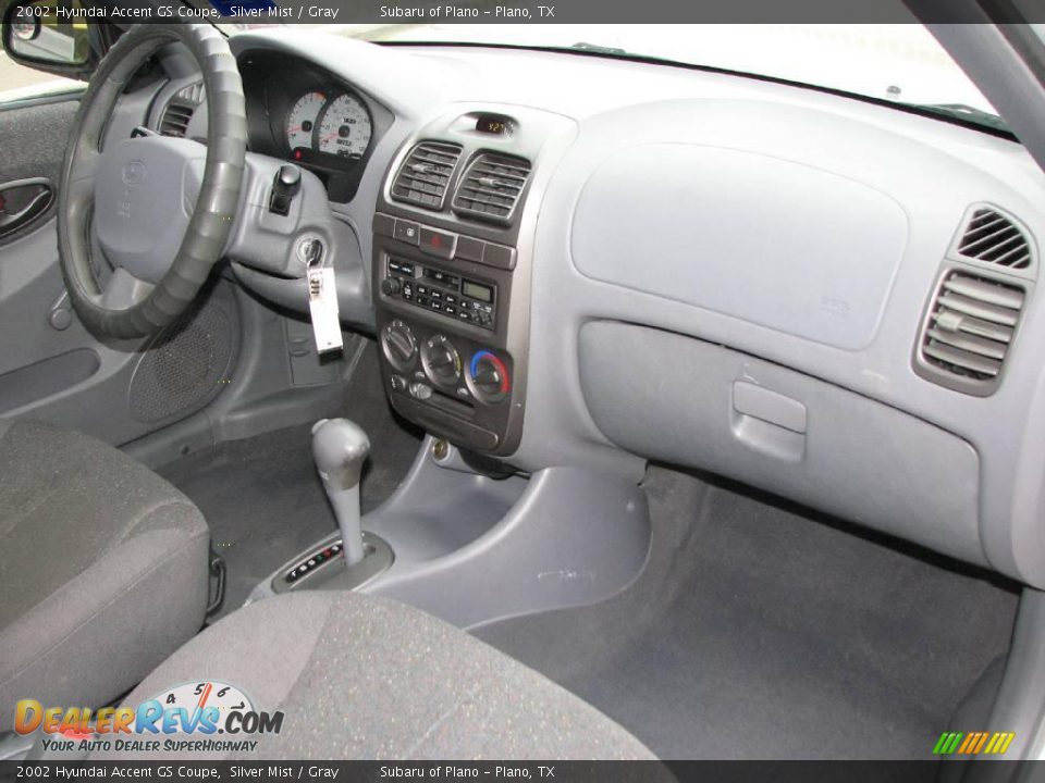 2002 Hyundai Accent GS Coupe Silver Mist / Gray Photo #11