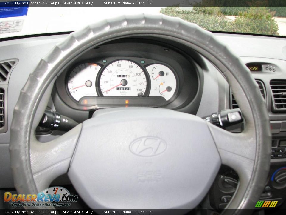 2002 Hyundai Accent GS Coupe Silver Mist / Gray Photo #13