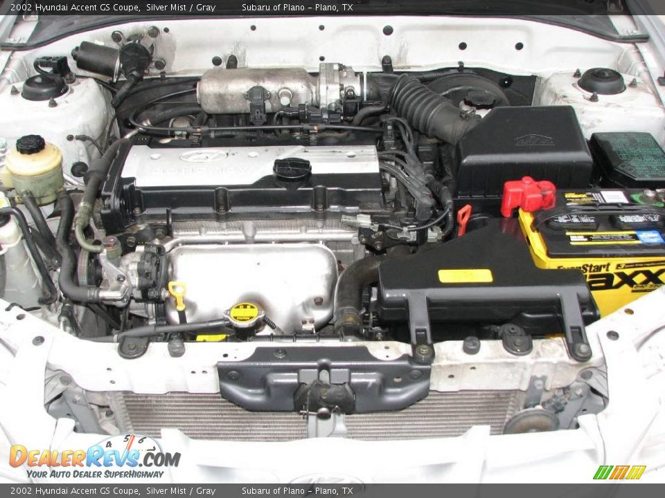 2002 Hyundai Accent GS Coupe Silver Mist / Gray Photo #16