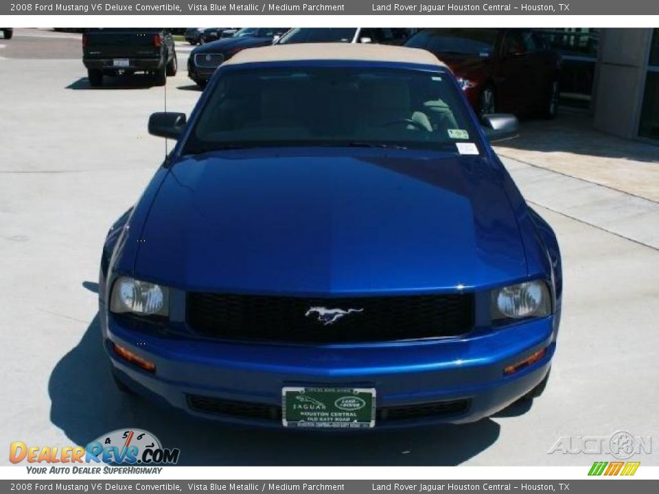 2008 Ford Mustang V6 Deluxe Convertible Vista Blue Metallic / Medium Parchment Photo #6