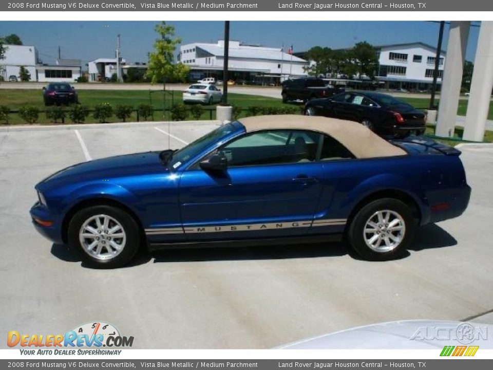 2008 Ford Mustang V6 Deluxe Convertible Vista Blue Metallic / Medium Parchment Photo #8