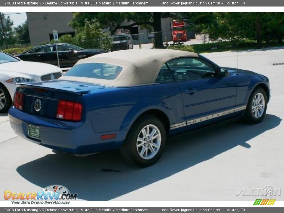 2008 Ford Mustang V6 Deluxe Convertible Vista Blue Metallic / Medium Parchment Photo #11