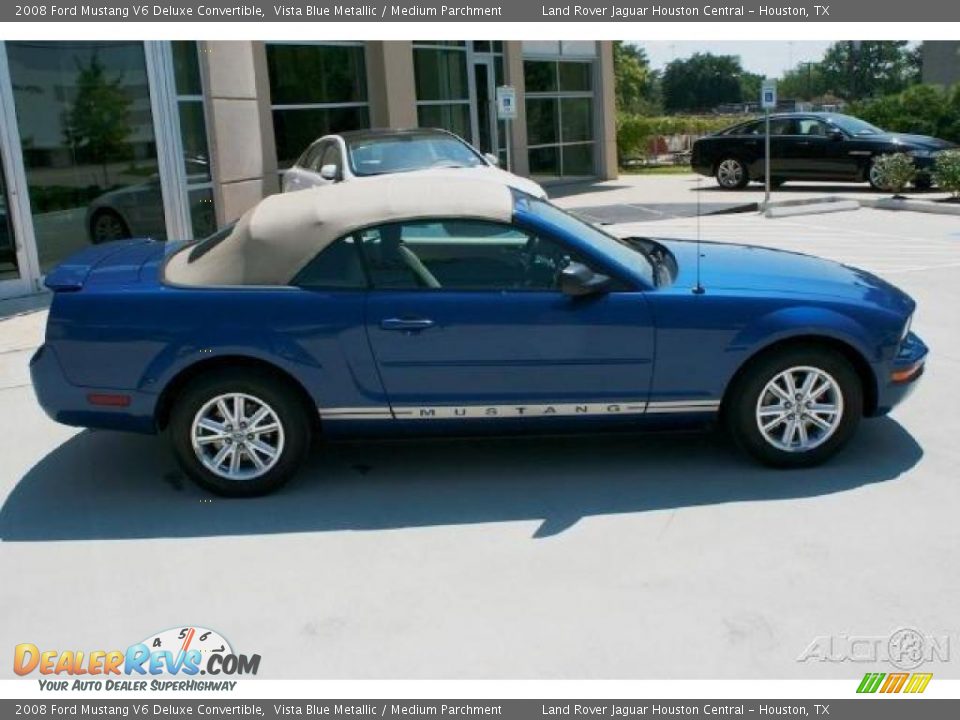 2008 Ford Mustang V6 Deluxe Convertible Vista Blue Metallic / Medium Parchment Photo #12